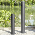 Garden Water Column with Faucet,304 Stainless Steel Vertical Water Column Outdoor Hose Stand ，Landscape Decor Yard Hydrant Fountain ，for Car Washing and Watering - Image 6