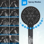 Hibbent All Metal High Pressure Rainfall 12'' Shower Head with Handheld - Image 5