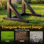 Garden Hose Holder Stand, Freestanding Heavy Duty Metal Hose Holder with Stable Base and Tool Hooks, Rustproof Water Hose Storage Rack for Outside Yard Lawn - Image 6