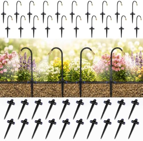 Misting Nozzles 20 Pack, 8" Adjustable Sprayers for 1/4 Tubing by Unknown