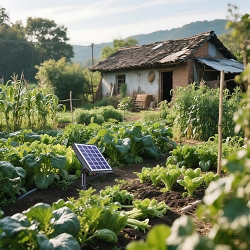 Generic Solar Watering System for Garden, 15M Tubing and Timer, Solar Powered Irrigation Kit, 15 Drip Emitters, Adjustable Nozzles, Automatic Watering - Image 3