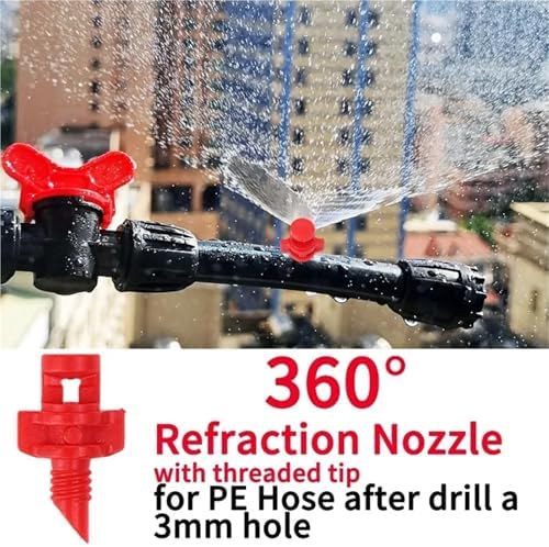 100/200/300/400 Degree Garden Micro Misting Sprinkler Drip Irrigation System for Greenhouse & Flowers(Multi 200pcs) - Image 4