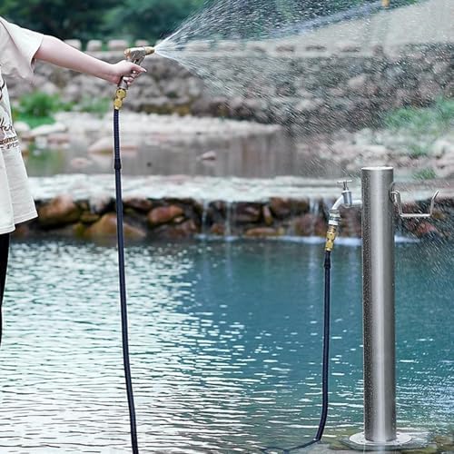 Durable Stainless Steel Outdoor Water Tap Stand - Freestanding Hose Holder for Garden Irrigation, Cleaning & Watering - Rust-Resistant, Heavy-Duty Design - Image 3