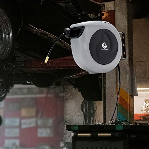 G GOOD GAIN Air Hose Reel Retractable 3/8 in x 50 ft, Max 300PSI, Grey - Image 2