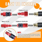 40PCS 1/4" Aluminum Air Hose Fitting Coupler & Plug Compressor Kit - Image 5