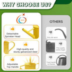Metal Watering Can with Removable Spout, Galvanized, Perfect for Indoor and Outdoor Use (1 Gallon, Yellow) - Image 3