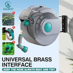 1/2" x 100 ft Retractable Garden Hose Reel, Any Length Lock & 180°Swivel - Image 3
