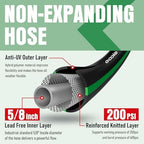 Garden Hose 100 ft x 5/8" with Nozzle, Water Hose Heavy Duty Flexible, Lightweight Kink-less Hybrid Hose with Swivel Handle, Male to Female Fittings (Green, 100FT) - Image 5