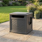 Garden Hose Reel Hideaway Storage Box，Resin Outdoor Container，Outdoor Garden Hose Reel Storage，Garden Hose Holder & Hose Reel for 150FT 5/8 Inch Water Line，No Assembly Required by Unknown