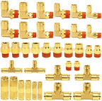 36 PCS DOT Air Brake Line Fitting&Air Nylon Tube Fittings Assortment Kits by NOVINO