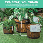 Automatic Plant Waterer Indoor Self Watering System for 15 Potted Plants, Auto Drip Irrigation Kit Programmable Water Timer with Smart Humidity Detection, Green - Image 4