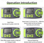 Automatic 4-Zone Irrigation System Watering Timer, Garden Water Controller with 2 Solenoid Valve(Rojo) - Image 6
