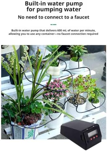 Solar Drip Irrigation Automatic Watering Controller, 3 Adjustable Heads, Timed Plant Care for Garden Balcony Patio - Image 5