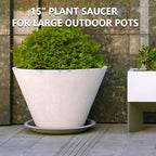 6 Pack 15 Inch Gray Plant Saucers, Heavy Duty PP Trays for Large Pots - Image 3