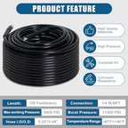 100FT 1/4-In Sewer Jetter Kit, 5800 PSI Pressure Washer Drain Cleaner Hose - Image 6