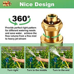 Hotop 6 Pack Big Shot Brass Hose Nozzle Adjustable Twist,3/4 Inch - Image 5