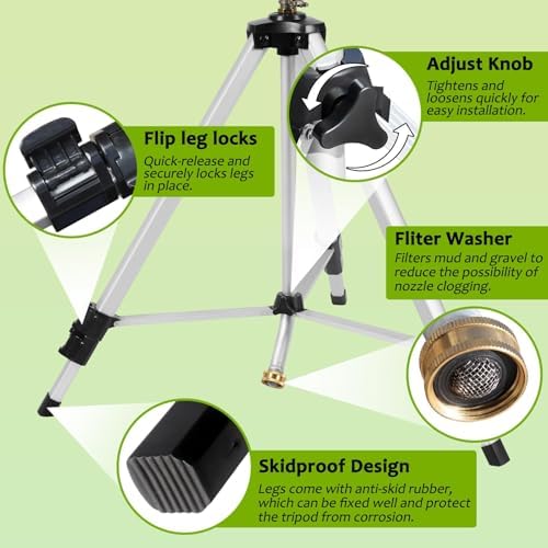 Heavy Duty Impact Sprinkler on Tripod Base,36 Inch Tripod Sprinkler - Image 5