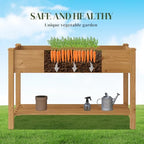Wooden Planter Elevated Wooden Raised Garden Bed with Legs Planter Box - Image 4