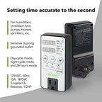 BN-LINK Timer Outlet Short Period Repeat Cycle Intermittent Digital Timer, Interval Timer - Day, Night, or 24 Hour Operation, Programmable Plug-in Timer for Appliances Electrical Outlets 15A/1875W - Image 3