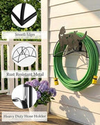 Black Cat Hose Hanger Metal WallMount HeavyDuty 125'5/8"﻿Garden Hose Holder - Image 2