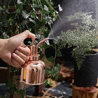 300ml Copper Plant Mister, Stainless Steel Watering Spray Bottle, Ergonomic Design, Perfect for Indoor & Outdoor Plants (Color:Pink) - Image 3