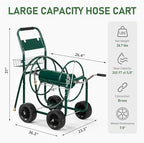 Outvita Garden Hose Reel Cart, Heavy Duty Water Cart for Outside, Green - Image 3