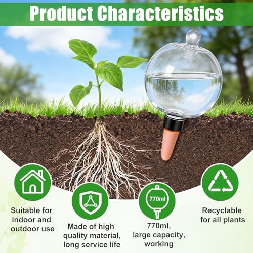 2 Pack 26 oz Extra Large Plant Self Watering Globes Top Fill - Image 6