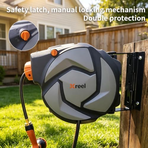 Xreel 33FT X 1/2in Retractable Garden Hose Reel - Image 4