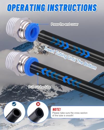 5/16" Air Line Tubing Kit, 100FT SAE J844 PA Nylon Air Hose Tubing - Image 6