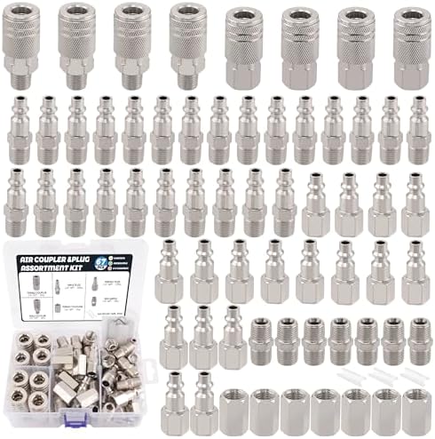 67Pcs Air Hose Coupler and Plug Kit,1/4 Inch NPT by Ailbiuko
