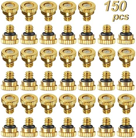 KUWAN 0.016" Orifice (0.4mm) Thread UNC 10/24 Brass Misting Nozzles 150PCS by KUWAN