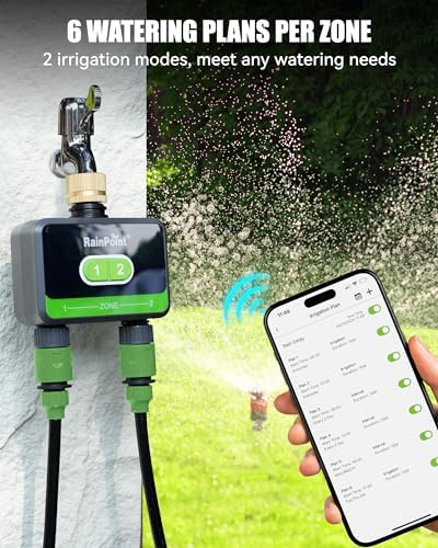 RainPoint WiFi Water Timer for Garden Hose, Hose Timer WiFi Irrigation Controller, - Image 2