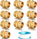 SIGURANTA Garden Hose Connector Adapter,3/4" GHT Double male Connectors, Brass Repair Fittings with Dual for Male to Male Adapter (10 Pack) by SIGURANTA