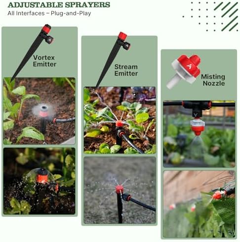 Anleolife 230FT Drip Irrigation System Kit, Complete Garden Watering System - Image 3
