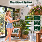 Electric Plant Waterer, High Reach Telescopic Watering Wand with 3 Speeds, 4 Spray Nozzles, 2400mAh Rechargeable Battery, Battery Powered Sprayer Wand for Indoor Outdoor Plants - Image 5