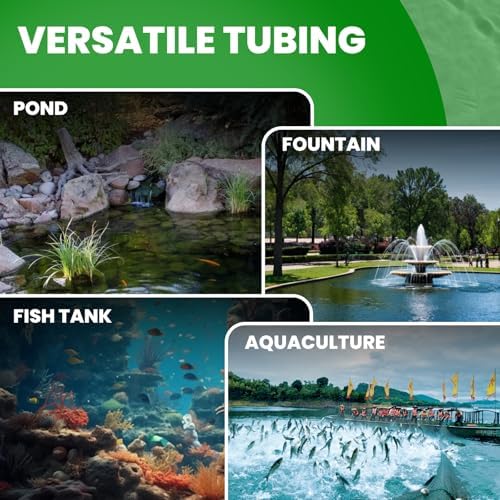 Self Sinking Aeration Hose, 3/8 inch 328 Feet Weighted Pond Aerator Hose Kit with 4 Stainless Steel Hose Clamps and 4 Copper Menders Use for Aquaculture,Garden,Pond (328ft) - Image 7
