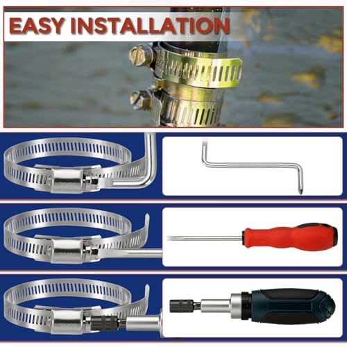 Stainless Steel DIY 50 ft Metal Strap + 12 Fasteners Band Hose Clamp - Image 5