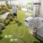 Etoolab Retractable Garden Hose Reel 100ft x 1/2 in with 10 Spray Nozzle - Image 4