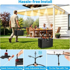 Bluepro 50FT Portable Misting System,Outdoor Water Cooling Mister with Pump - Image 5