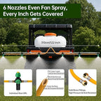 6-Nozzle ATV Sprayer Boom Kit with 2 Heavy-Duty Hooks – 122" Bar, Adjustable Boom Sprayer Nozzles, 180° Foldable Metal Boom for ATV, UTV, Tow-Behind Tank Sprayers, Row Crops, Lawn & Garden - Image 6