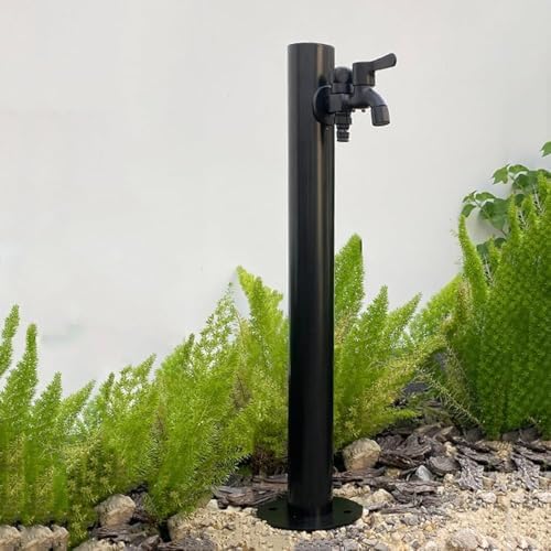 Stainless Steel Outdoor Faucet & Hose Stand Vertical Garden Water Column Freestanding FloorMounted Tap Durable Fountain Feature for Patio & Yard (Color: A) by Unknown