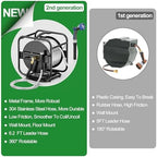SPECILITE Garden Hose Reel With 100Ft Metal Water Pipe, 360° Rotation Frame - Image 2
