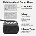 BN-LINK Outdoor 7-Day Programmable Timer Outlet, 2 Outlets, 2 Pack - Image 2
