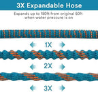 150 ft Expandable Garden Hose, 2026 New Retractable Water Hoses 150ft with 10 Function Spray Nozzle, Solid Brass Fittings, Extra Strength Fabric, Flexible Expanding Latex Core, Lightweight & No Kink - Image 2