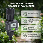 Digital Water Meter with Brass Inlets, 180° Rotatable LCD - Image 3