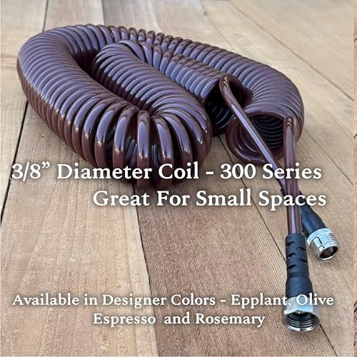 Water Right Polyurethane Coil Hose, 50 Ft, Non-toxic, 3/8” ID, Espresso - Image 3
