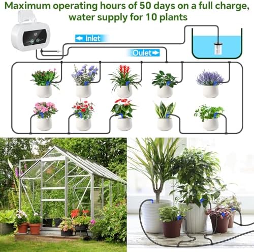 Automatic Watering System with Self Plant Watering Devices,Indoor Watering System for Potted Plants with Customize Schedule Water Timer,USB Power for Indoor Plant Watering System - Image 4