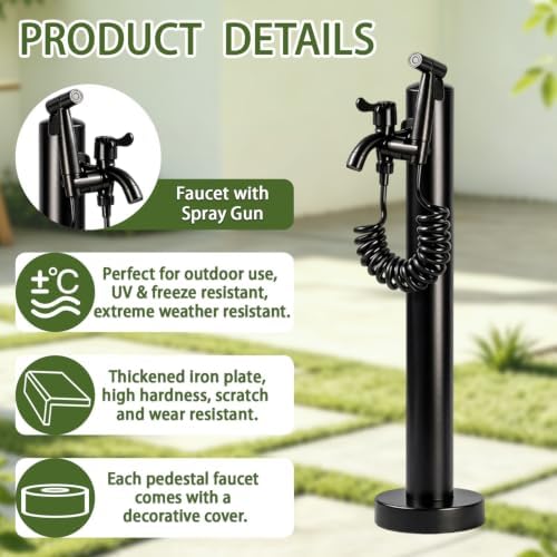 Outdoor Water Column Antifreeze Hose Faucet Stainless Steel Garden Water Tap, Yard Hydrant for Patio Lawn Irrigation Washing, Garden Water(Height: 60cm/23.6in) - Image 3