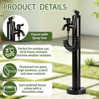 Outdoor Water Column Antifreeze Hose Faucet Stainless Steel Garden Water Tap, Yard Hydrant for Patio Lawn Irrigation Washing, Garden Water(Height: 60cm/23.6in) - Image 3