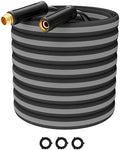 75FT Garden Hose, 2026 New Upgraded Fabric Thickened Non-Expanding Water Hose, Ultra Lightweight & Flexible, Burst-Resistant, Kink-Free Hose 700 PSI for Outside, RV, Yard, 3/4GHT, Black-Gray by Unknown